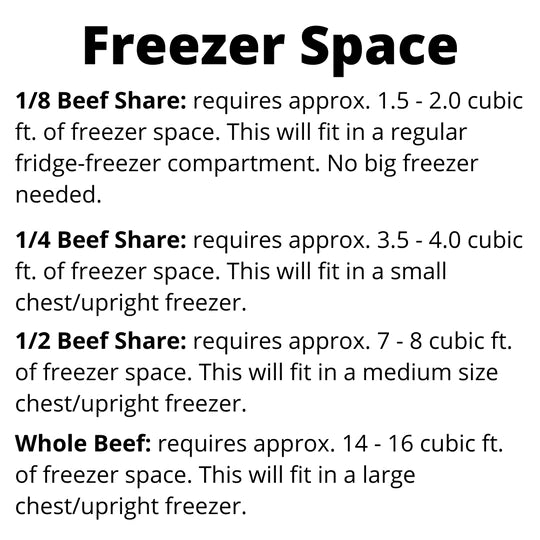 Half Beef & FREE Chest Freezer - Total $3,558