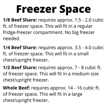 Whole Beef & FREE Chest Freezer - Total $6,956